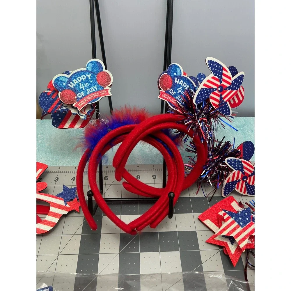 Max Fun 4th of July Patriotic Party Favors Set 18Pcs Headbands Glasses USA